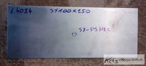 1.4034 - 3x120x250mm @58 Hrc