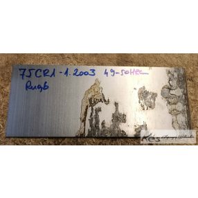   75Cr1 - 2,7x155x280mm Rugó köszörült enyhén foltos @49-50 Hrc