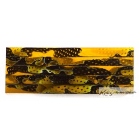 Akril Fekete-Fehér-Aranysárga-Hálós Tömb 30x47x130mm