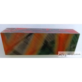 Akril Narancs-Fekete-Fehér MOP Tömb 25x40x120mm