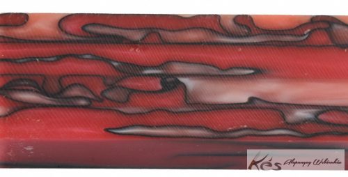 Akril Piros-Fekete-Fehér Tömb 30x47x130mm