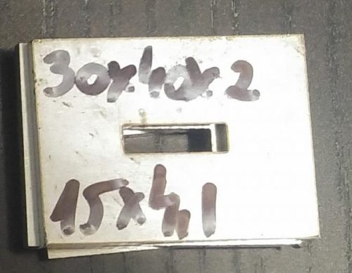 Baknianyag 2x30x40(15x4)mm 1.4301 Saválló acél