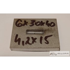 Baknianyag 6x30x40(4,2x15)mm 1.4301 Saválló acél