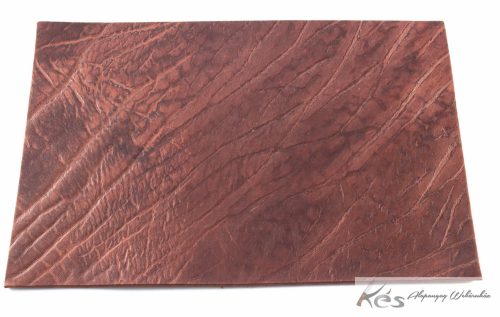 Bőr anyag 3x200x300mm Crazy horse konyak-barna struktúrál- festett növenyi cserésű marhabőr
