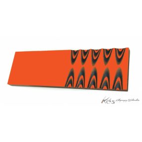 G10 6,7x40x130mm Narancs/Fekete rétegelt panelpár