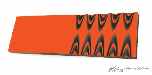 G10 6,7x40x130mm Narancs/Fekete rétegelt panelpár