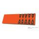 G10 6,7x40x130mm Narancs/Fekete rétegelt panelpár