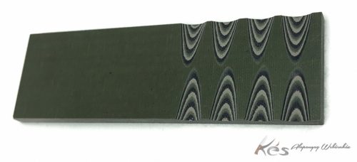 G10 6,7x40x130mm Oliva/Fekete/Bézs rétegelt panelpár