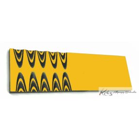 G10 6,7x40x130mm Sárga/Fekete rétegelt panelpár