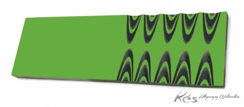 G10 6,9x40x130mm Zöld/Fekete rétegelt panelpár