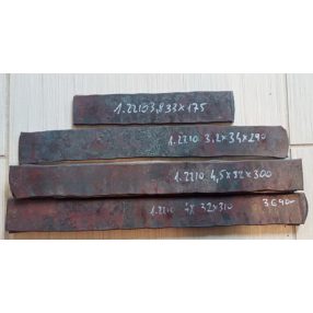 Ezüstacél - Böhler K510 - 1.2210 Kb.3,8x35x285mm