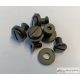 Kydex Chicago csavar Lapos hornyolt fej fekete D9,5/d5x7,8mm (5db)