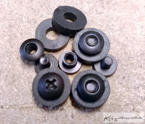 Kydex Chicago csavar Phillips D fej fekete D8,6/d5x4mm /Rövid(5db)